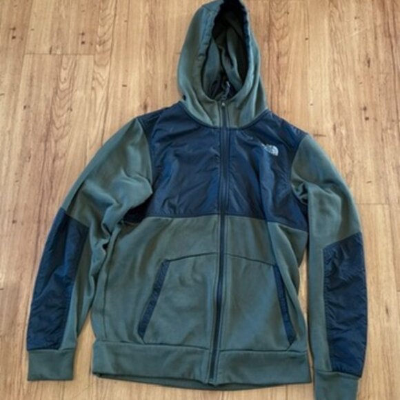 The North Face Climb On Full-Zip Hoodie Green/Black. Fleece Lined. - Picture 1 of 7